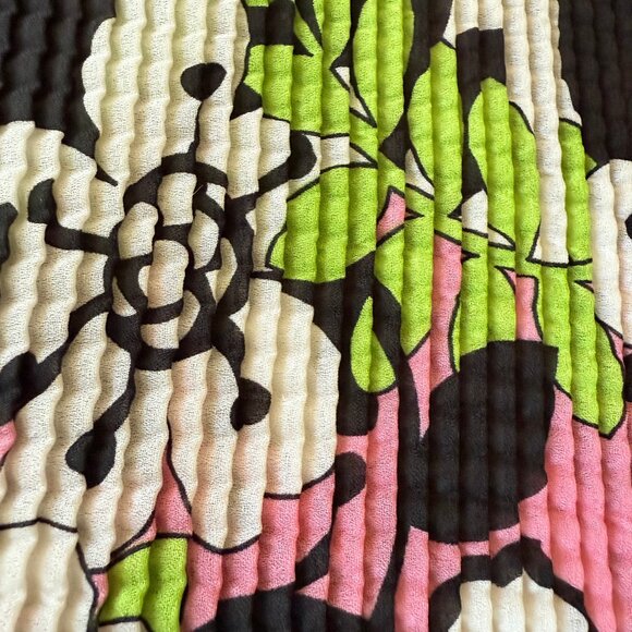 Retro Floral Sleeveless Magic Popcorn Bubble Crinkle Top One Size - Picture 4 of 9